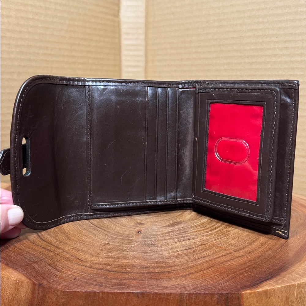 RARE VINTAGE DOONEY & BOURKE LEATHER ZEBRA PRINT WALLET - Picture 10 of 16